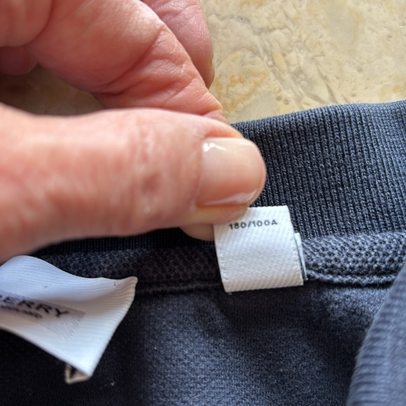 Burberry Men's Eddie Pique Polo Shirt Navy Size Large - Picture 12 of 16